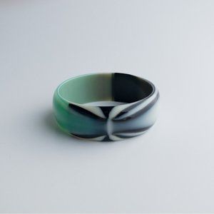 Bundle 2 For $25 - Colourful Design Bangle Cuff Bracelet Stackable Acrylic Resin